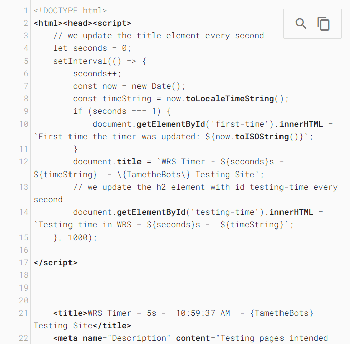 A Screenshot of the Google Search Console live test DOM showing the Rendered title element