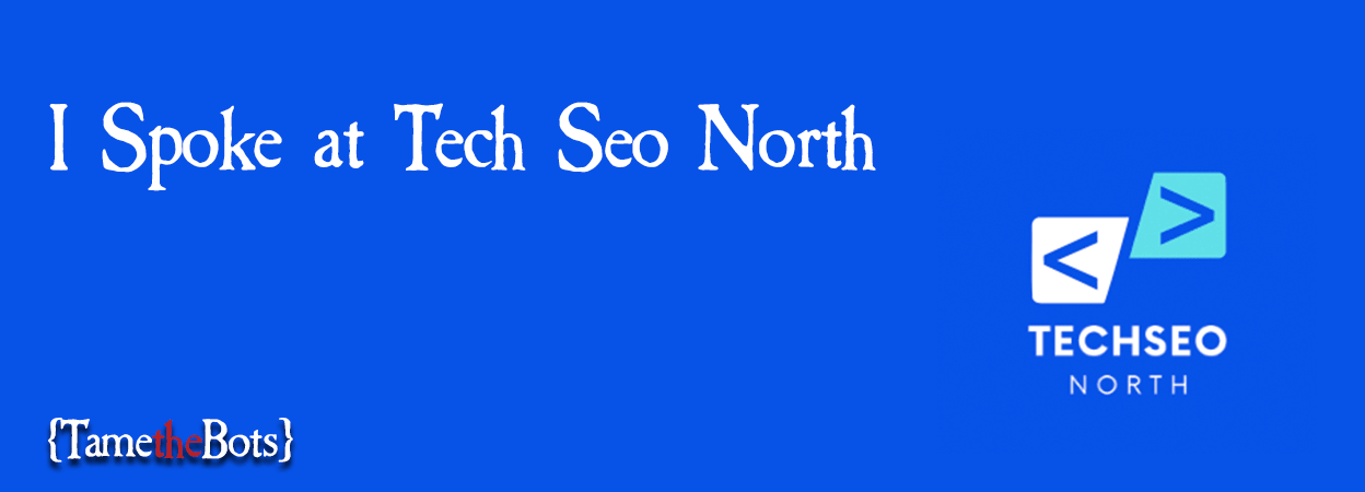 I Spoke at Tech SEO North
